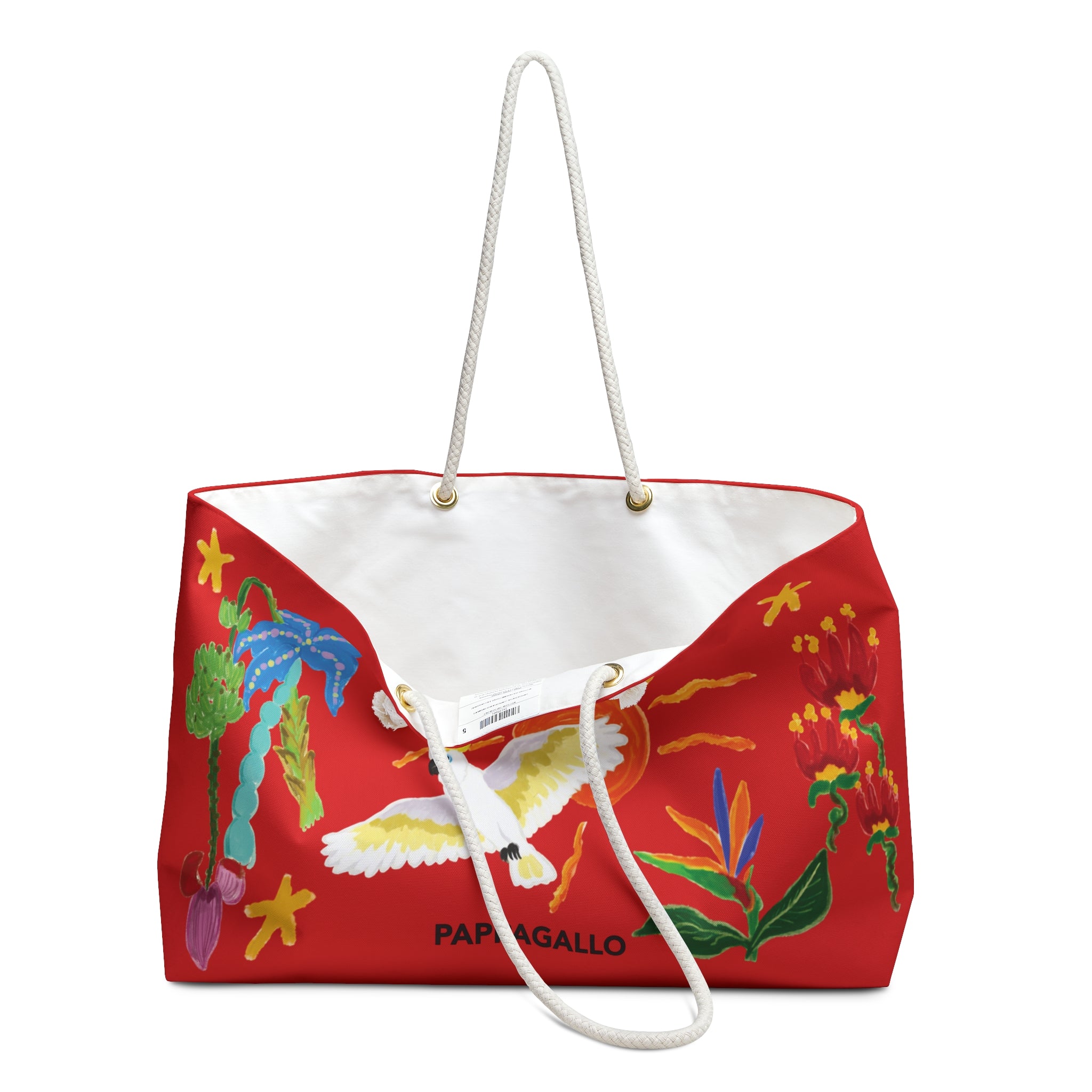 PAPPAGALLO Tropical Weekender Bag — Paradise Red