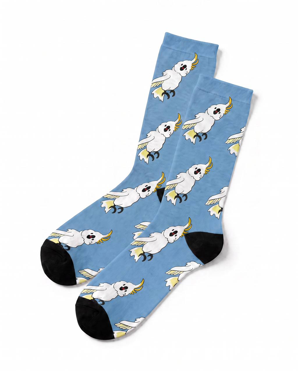 Cockatoo Parade Crew Socks ー Blue