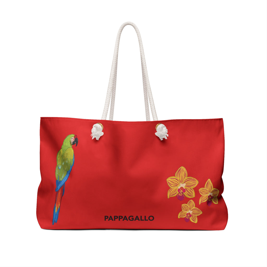 PAPPAGALLO Tropical Weekender Bag — Paradise Red