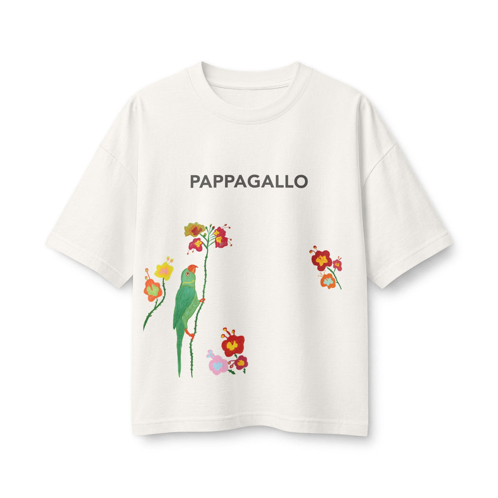 Tropical Parrot Botanical Graphic T-Shirt