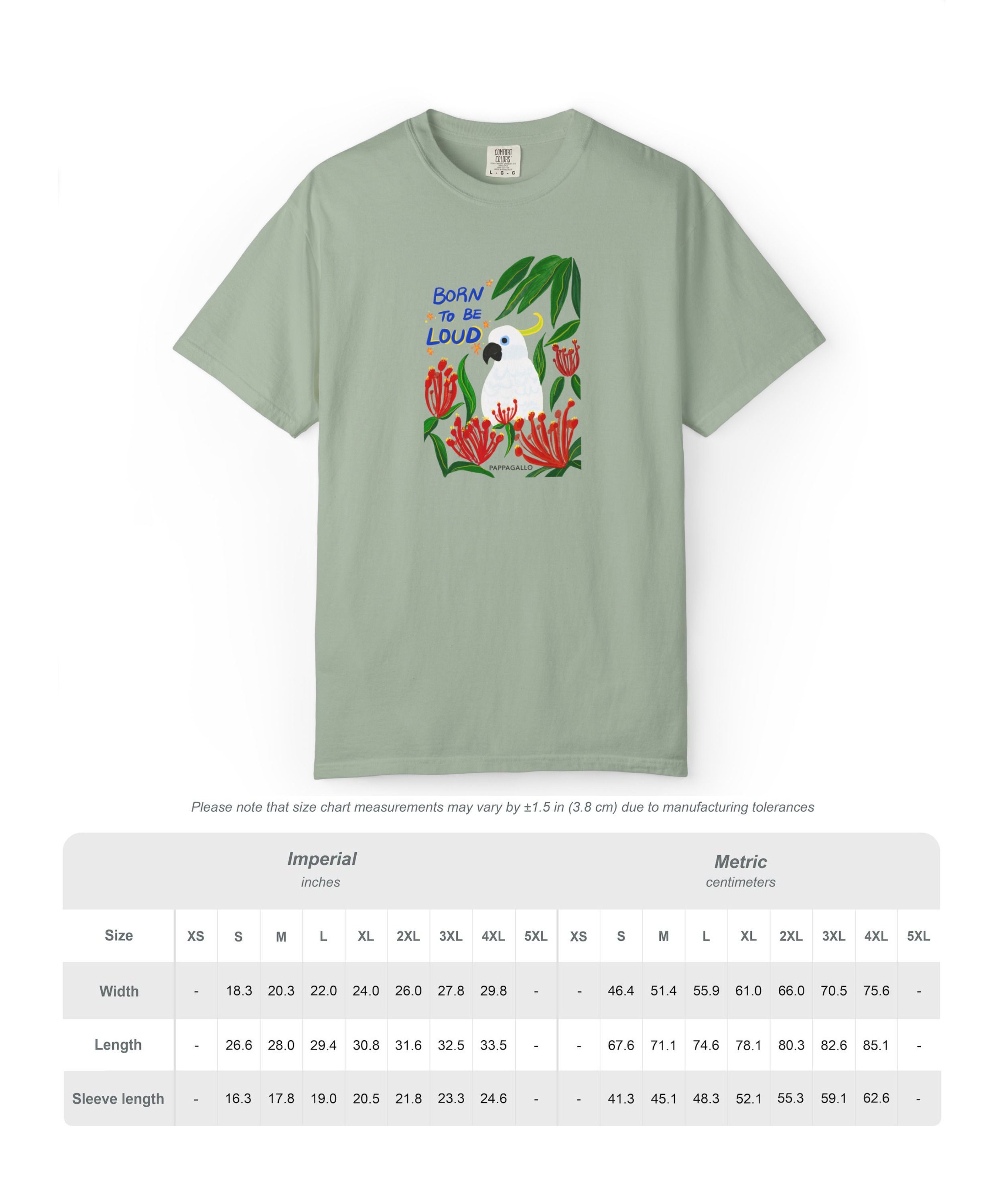 Born To Be Loud Cockatoo Graphic T-Shirt