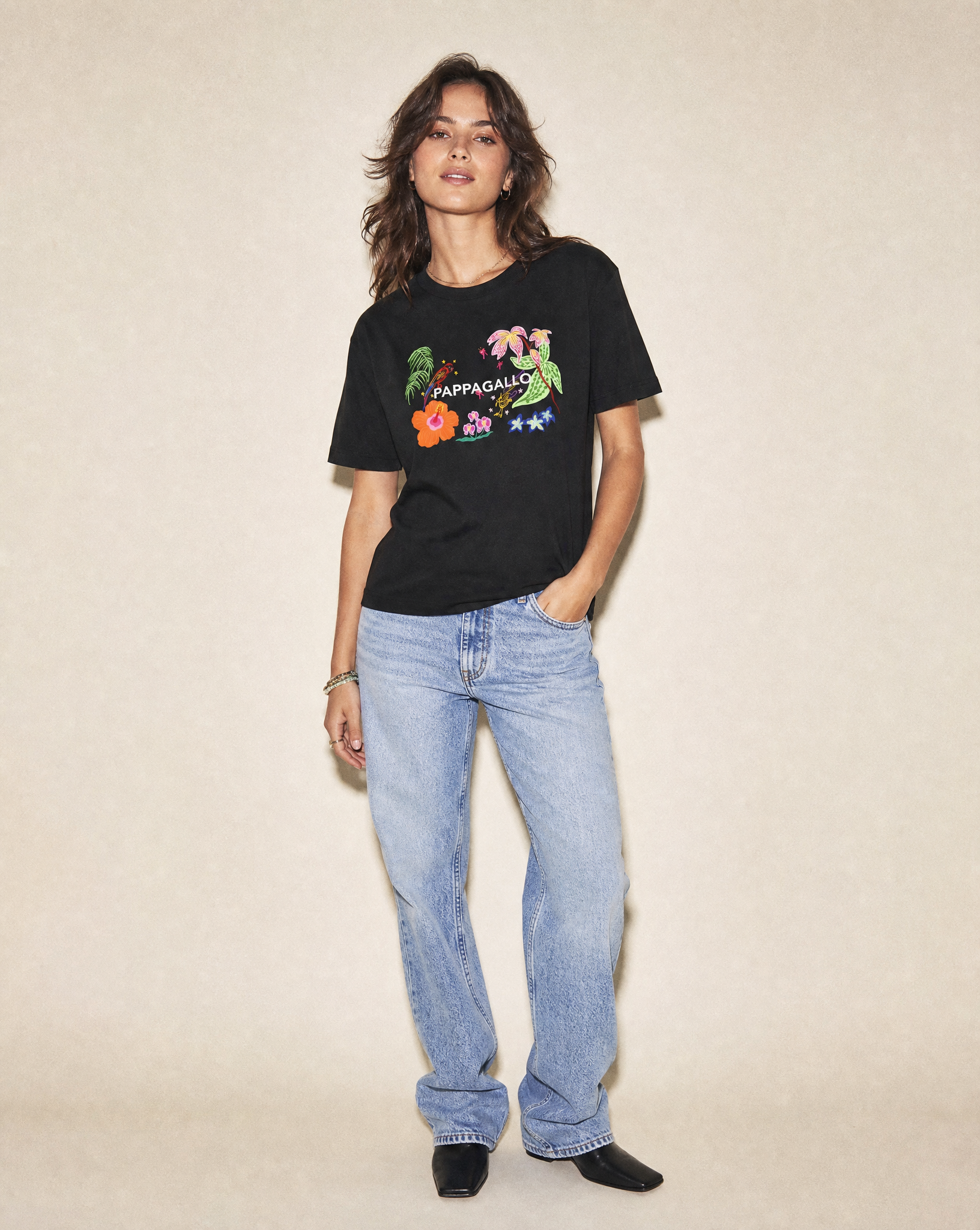 Botanical Wonders Graphic T-Shirt Black