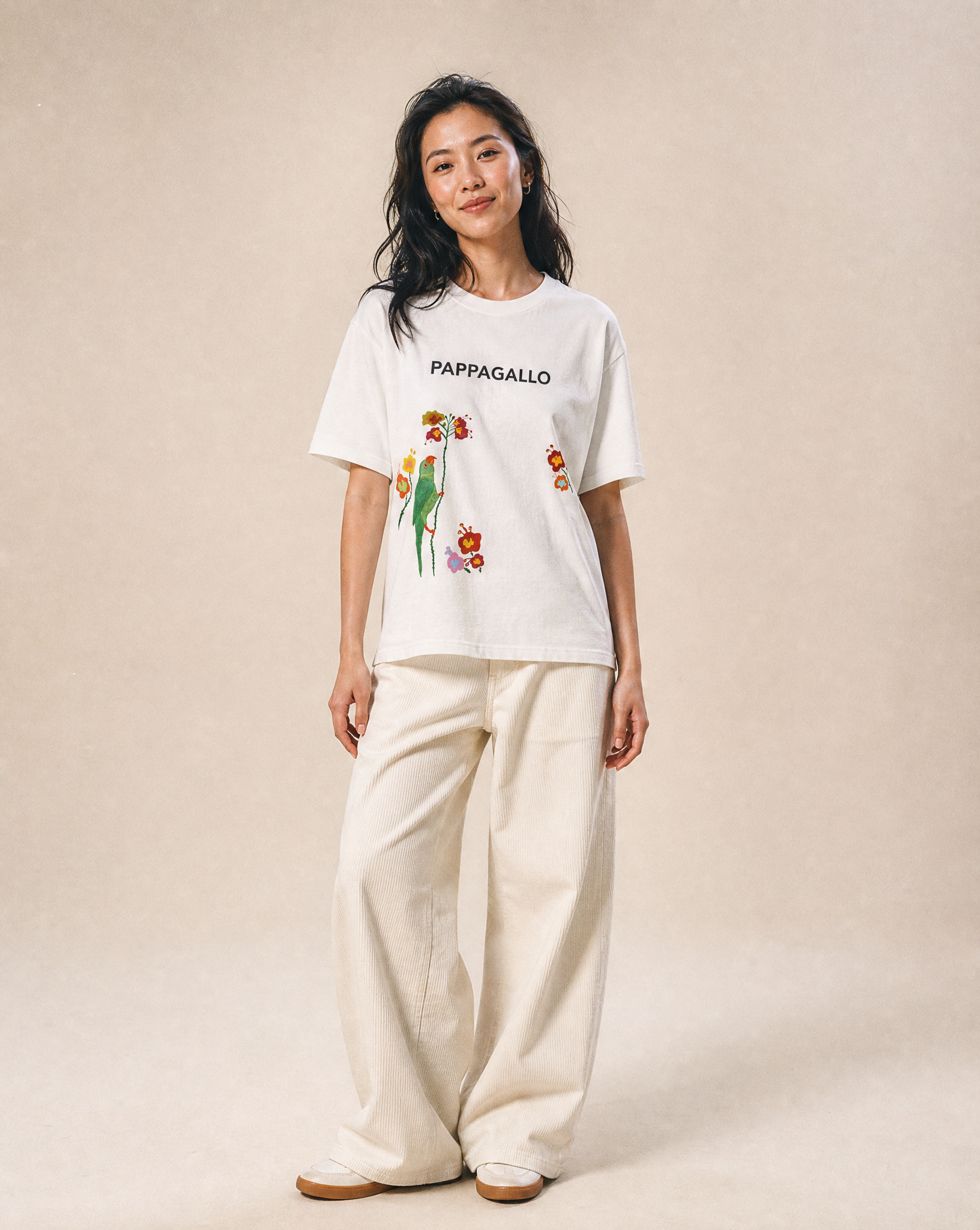 Tropical Parrot Botanical Graphic T-Shirt