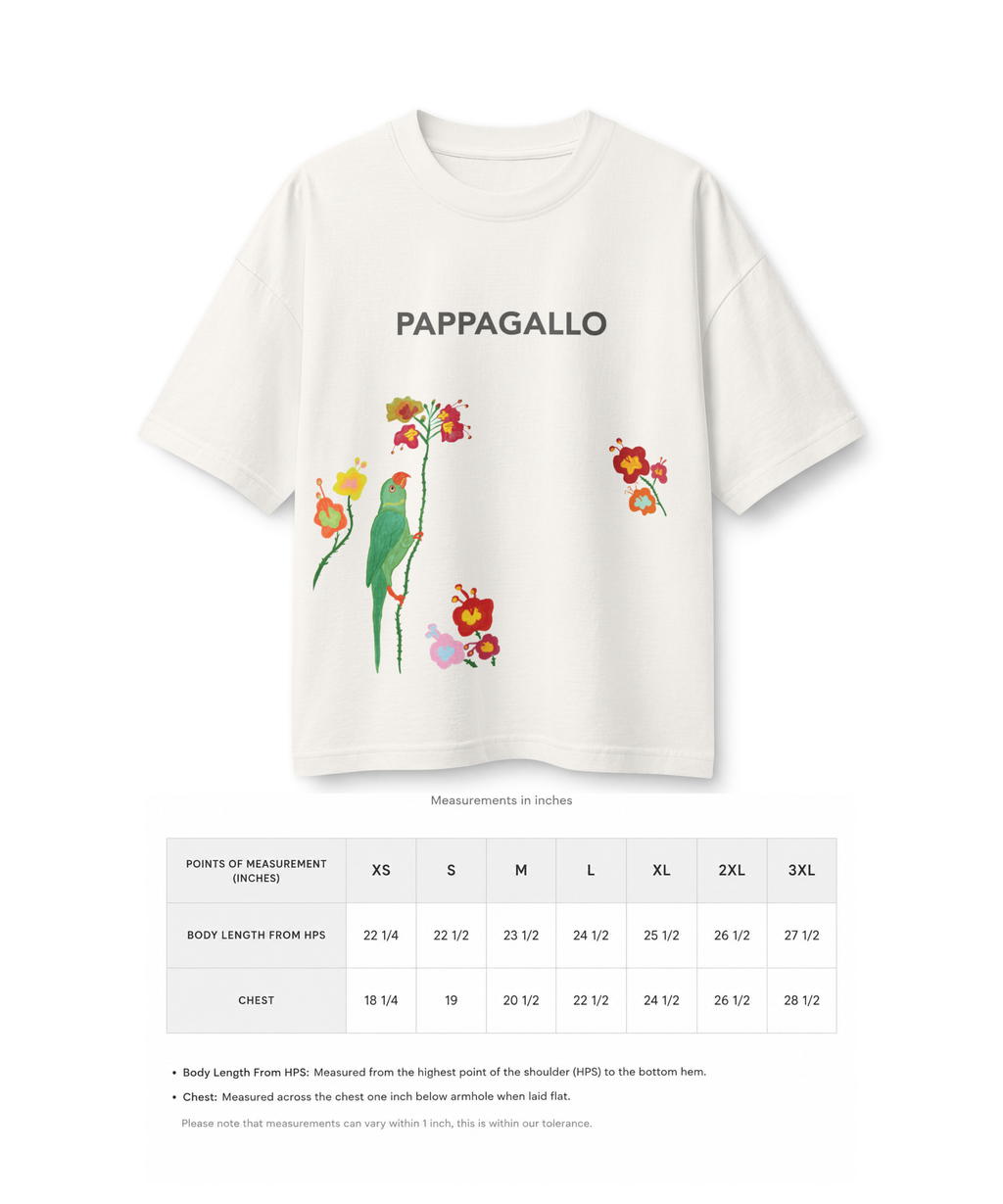 Tropical Parrot Botanical Graphic T-Shirt